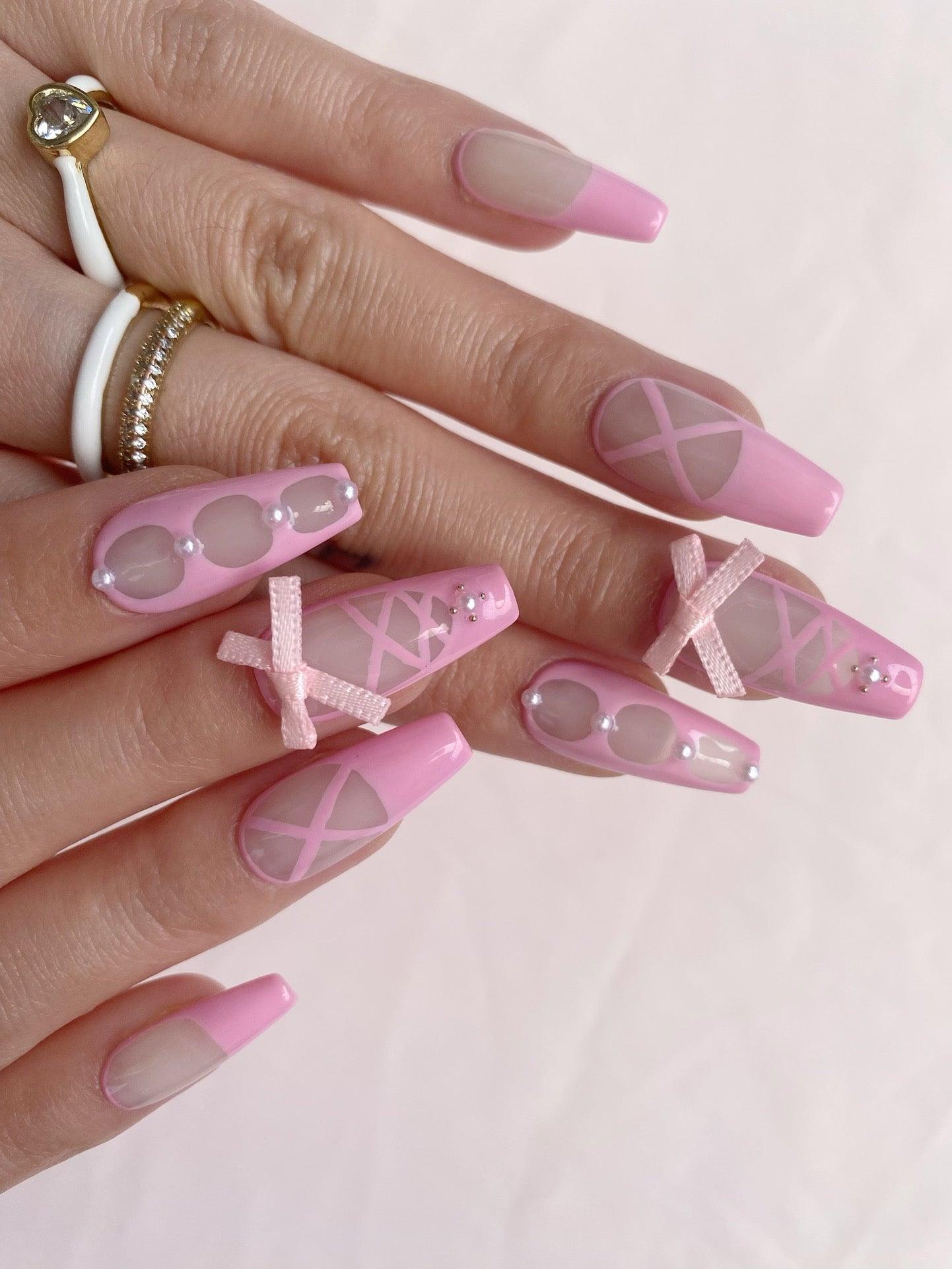 Ballet Dream - GO2NAIL  LONG SQUARE PressOnNails