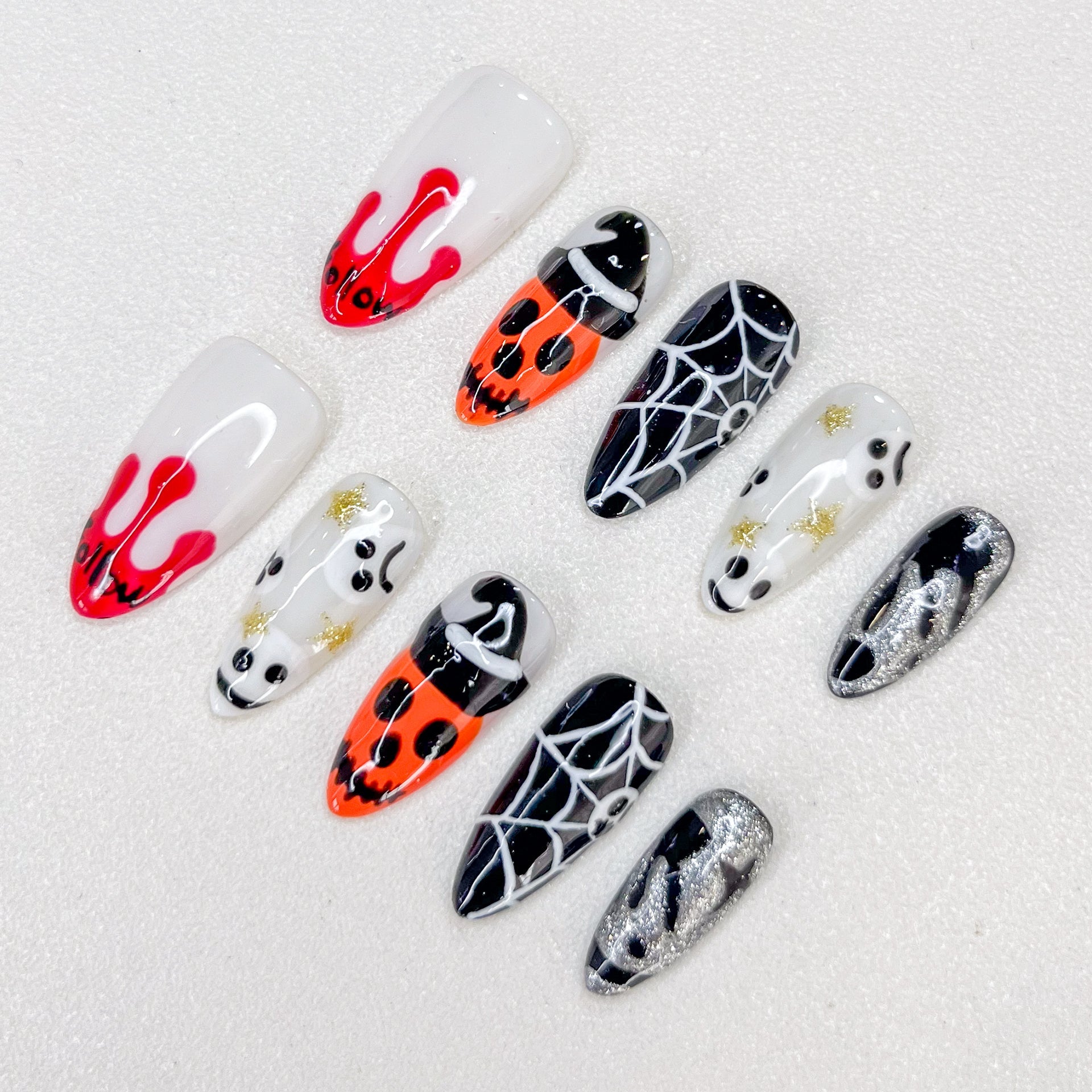 Midnight Haunt - GO2NAIL  MEDIUM STILETTO PressOnNails