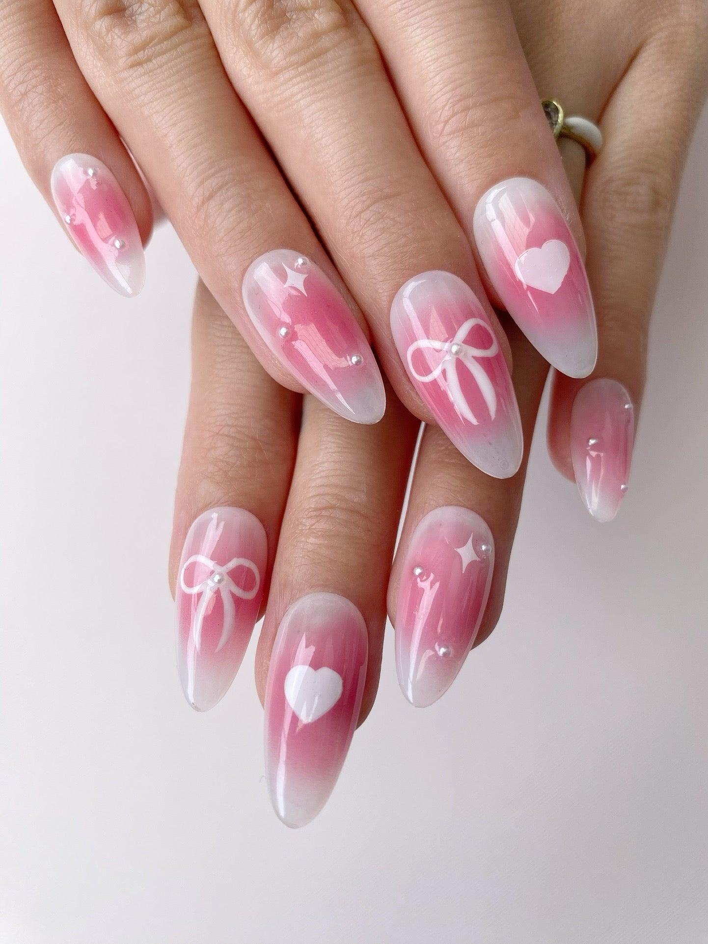 Sweet Charm - GO2NAIL  MEDIUM ALMOND PressOnNails