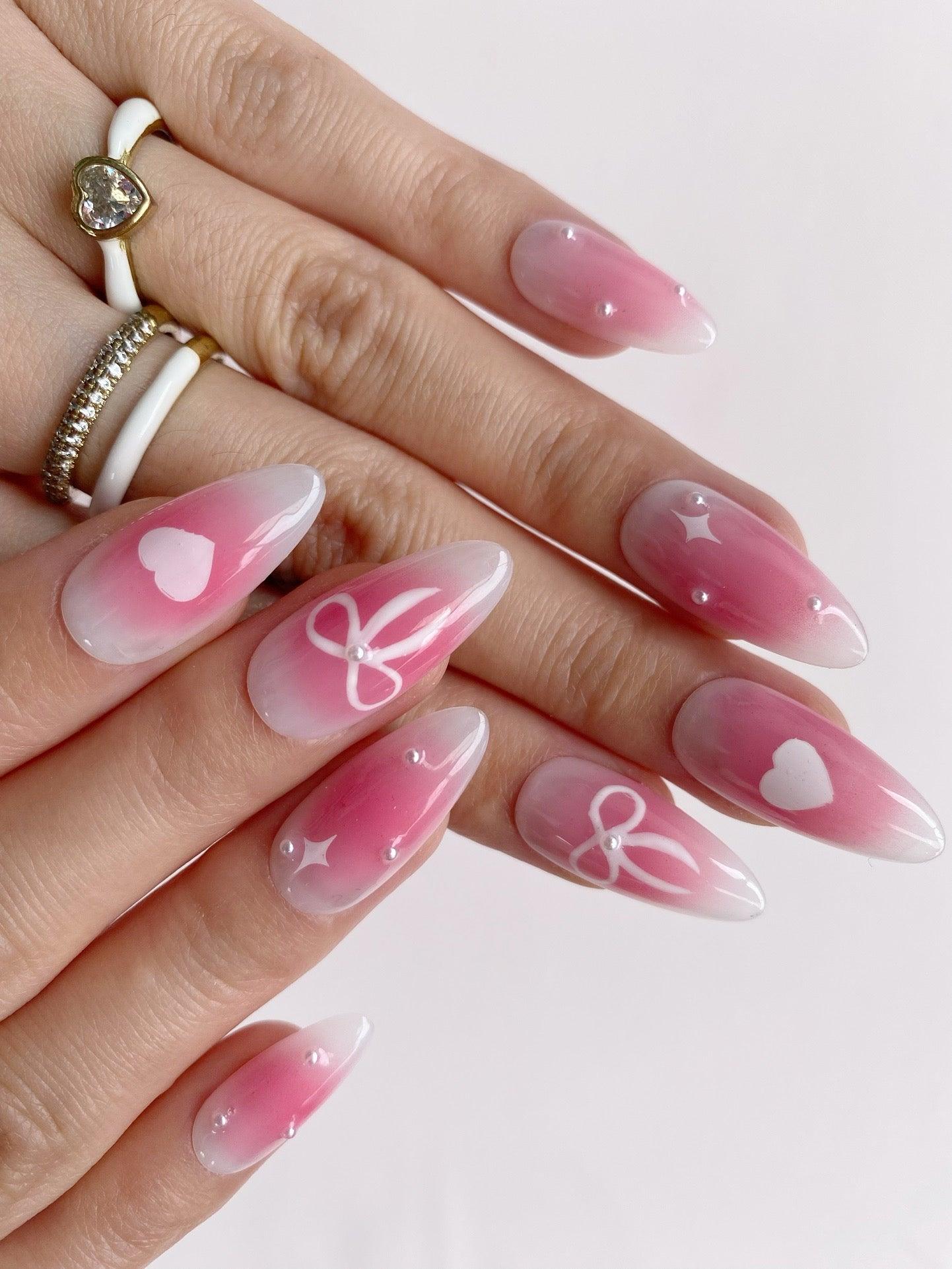 Sweet Charm - GO2NAIL  MEDIUM ALMOND PressOnNails