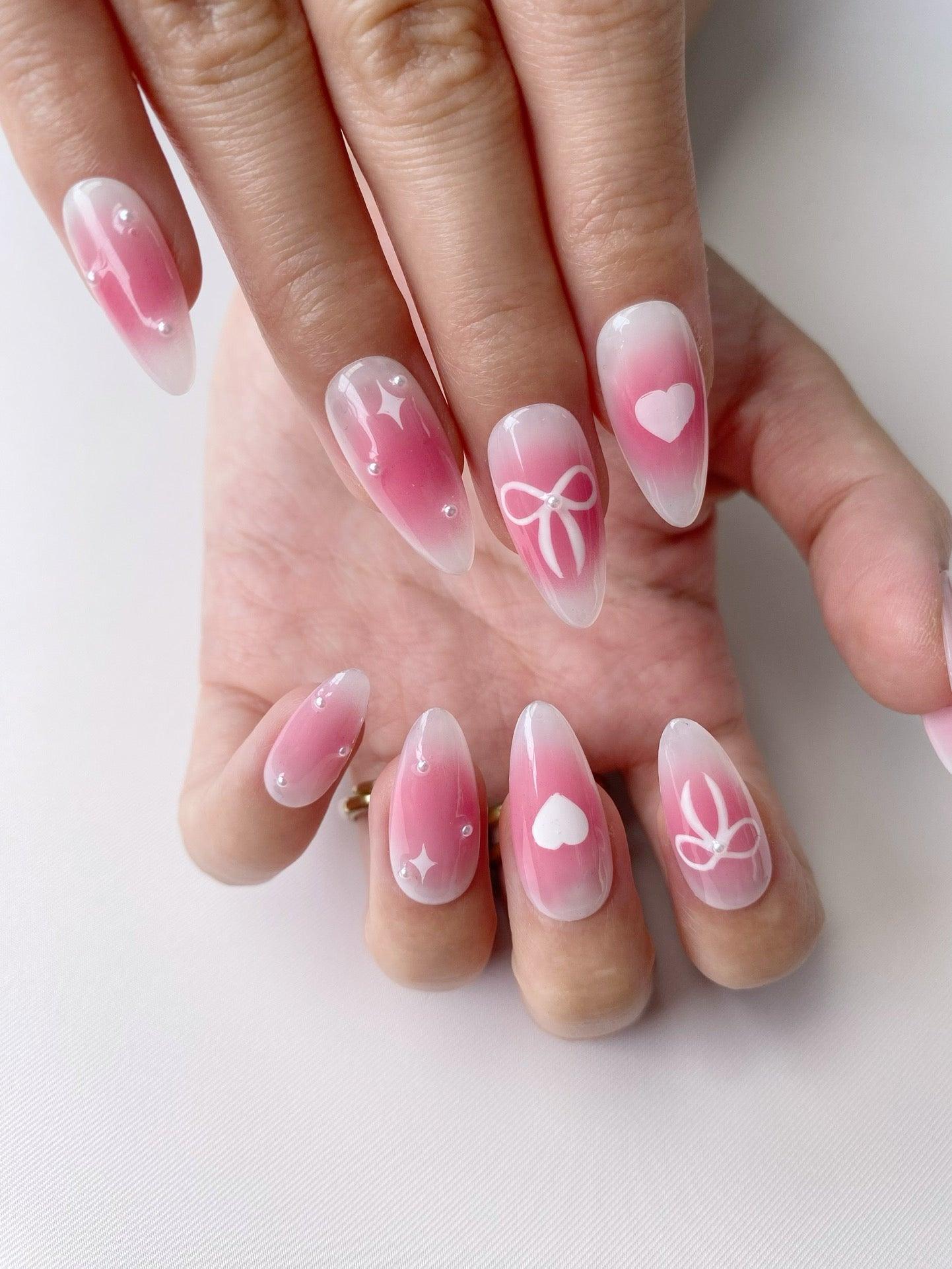 Sweet Charm - GO2NAIL  MEDIUM ALMOND PressOnNails