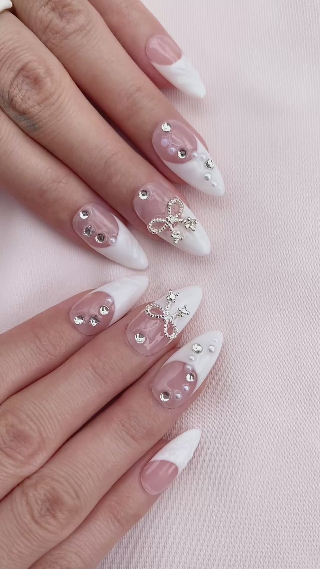 Minimalist Pearl Nails for Bride Elegance